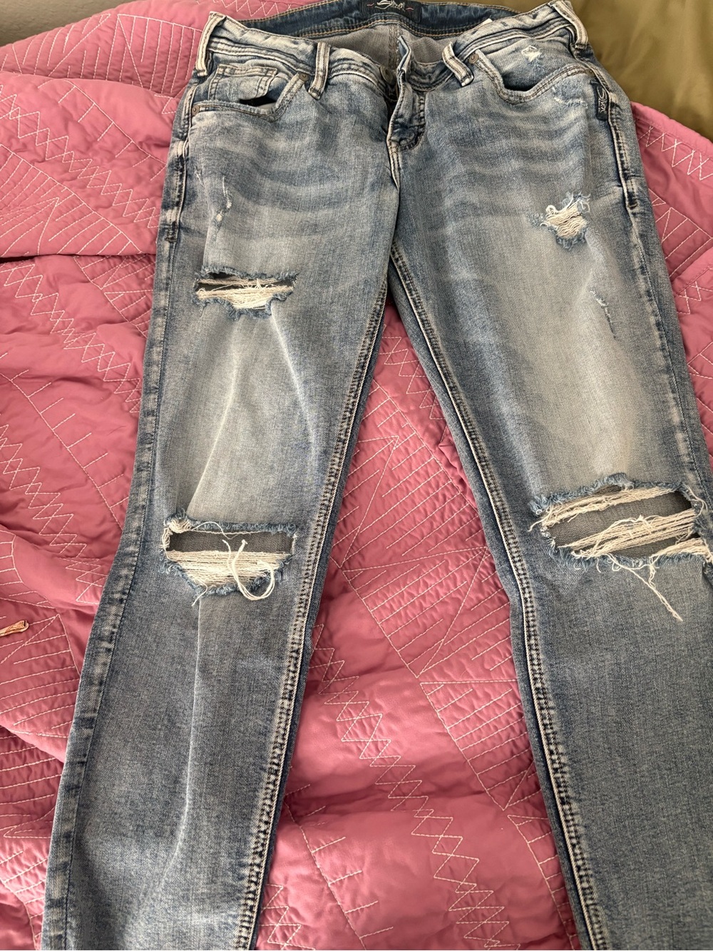 Silver Jeans Light Blue Faded Denim Jeans